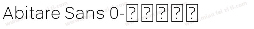 Abitare Sans 0字体转换